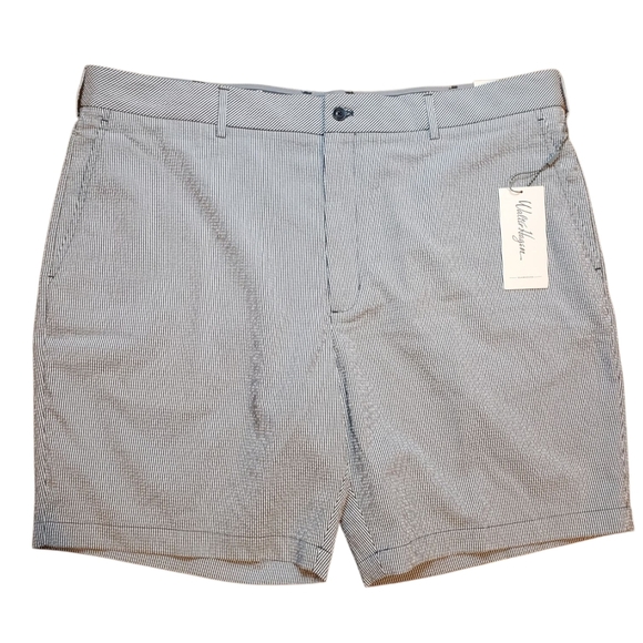 Waltwr Hagen Seer Sucker Grey Stripe Golf Shorts 42 NWT - Picture 1 of 4